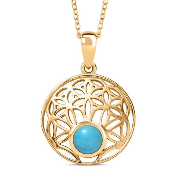 D'Joy Sleeping Beauty T&uuml;rkis Anh&auml;nger mit 50cm Kette - 0,50 ct.