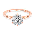 D'Joy Moissanit Ring 925 Silber 750 ros&eacute;vergoldet (Gr&ouml;&szlig;e 20.00) ca. 1,77 ct