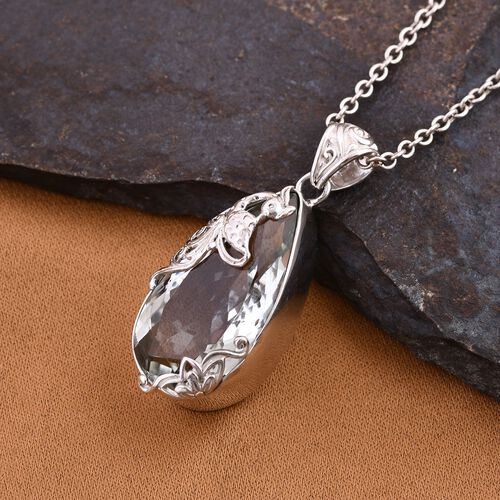 Royal Bali - Prasiolith Anhänger, 925 Silber, ca. 26.74 ct image number 1
