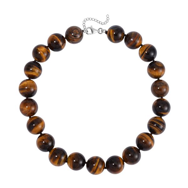 Gelbe Tigerauge-Halskette, 50cm - 1000 ct. image number 2