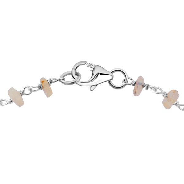 Nat&uuml;rlicher, &auml;thiopischer Welo Opal Armband ca. 19 cm 925 Silber ca. 2,40 ct. image number 3