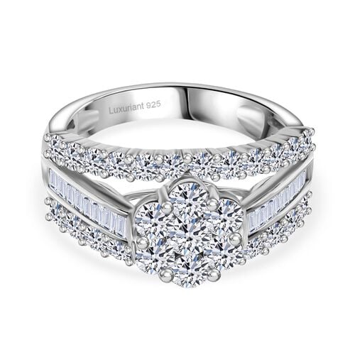 Lab Grown Diamant SI Ring 925 Silber rhodiniert (Größe 18.00) ca. 2,00 ct image number 0