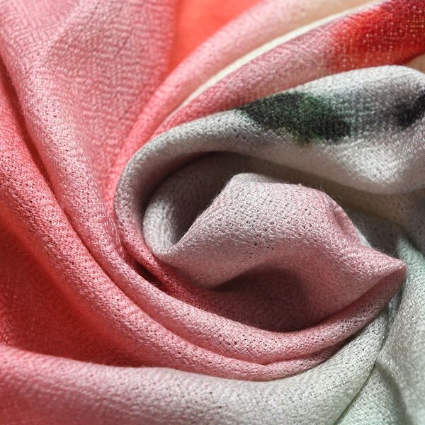 LA MAREY Schal aus 100% Premium-Kaschmir mit Digitaldruck, 70x200cm, wei&szlig;e Glockenblumen image number 10