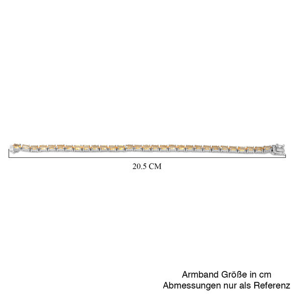 Citrin-Armband, ca. 20 cm, 925 Silber platiniert ca. 12,16 ct image number 3