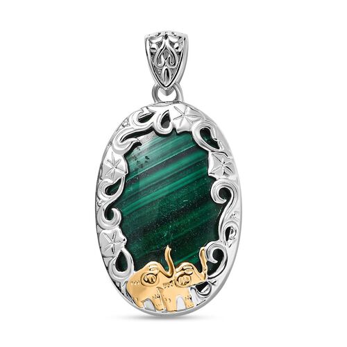 AAA Malachit Anhänger - 50,67 ct. image number 0