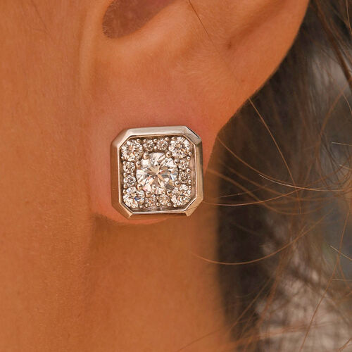 LUXURIANT DIAMOND- VS-EF Labor Diamant Ohrringe in 585 Weißgold- 1,75 ct. image number 2