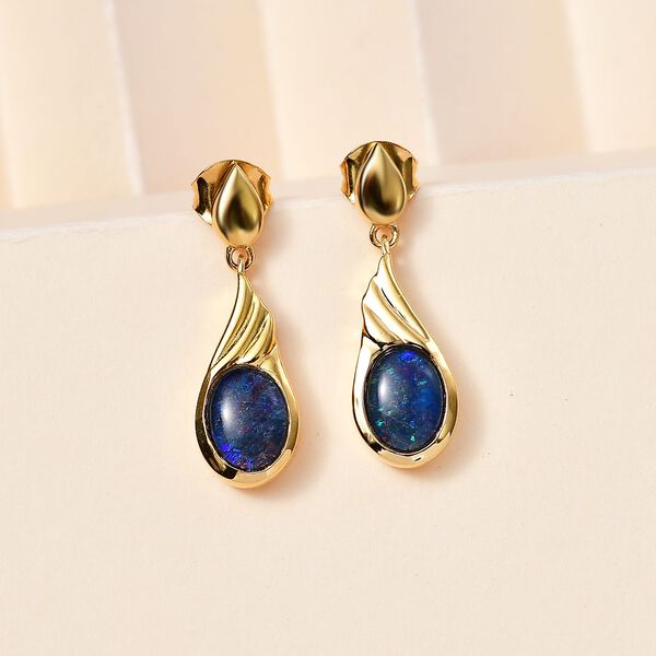 Boulder Opal Triplett Ohrringe - 1,87 ct. image number 3