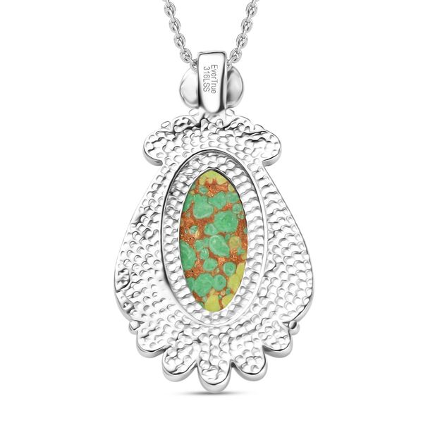 Grüner Türkis Anhänger mit 50cm Kette - 25 ct. image number 5