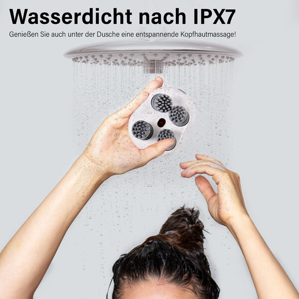Kopfmassagegerät mit 4 Massageköpfen in weiß image number 13