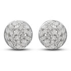 Diamant Ohrstecker 925 Silber platiniert