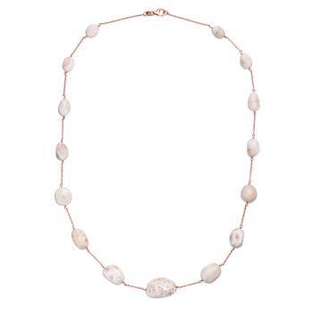 Natrolith Halskette, 60 cm - 121 ct.
