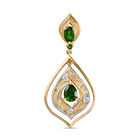 Natürlicher Chromdiopsid Anhänger 925 Silber vergoldet ca. 1,75 ct