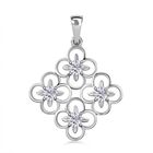 Moissanit Anhänger 925 Silber platiniert ca. 0,61 ct.