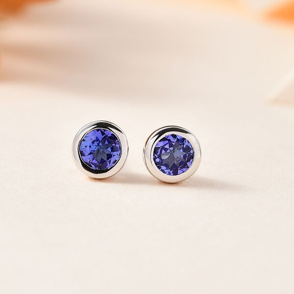 AAA Tansanit Ohrringe 925 Silber rhodiniert ca. 0,49 ct. image number 2