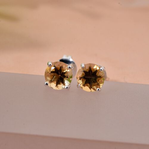 Citrin Ohrringe 925 Silber ca. 0,92 ct. image number 1