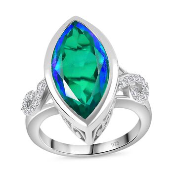 Pfau Triplett Quarz und  Zirkon Ring - 9,02 ct.