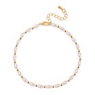 Rosa Muschelkernperle Armband ca. 18cm + 5cm Extender, Standard gelb vergoldet