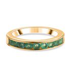 Kagem sambischer Smaragd-Ring in 925 Silber mit Gelbgold Vermeil - 0,73 ct. image number 0
