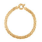 Italienische Königsarmband, 925 Silber vergoldet ca. 19 cm