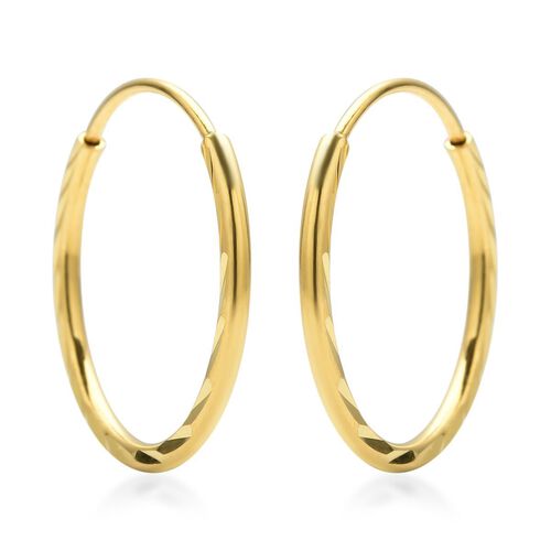 Diamantschliff Creolen in 999 Gelbgold, 1,65g image number 0