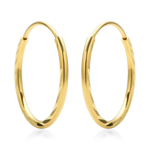 Diamantschliff Creolen in 999 Gelbgold, 1,65g image number 0