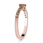Natürlicher Champagner Diamant Ring, 925 Silber Roségold Vermeil (Größe 18.00) ca. 0,50 ct image number 3