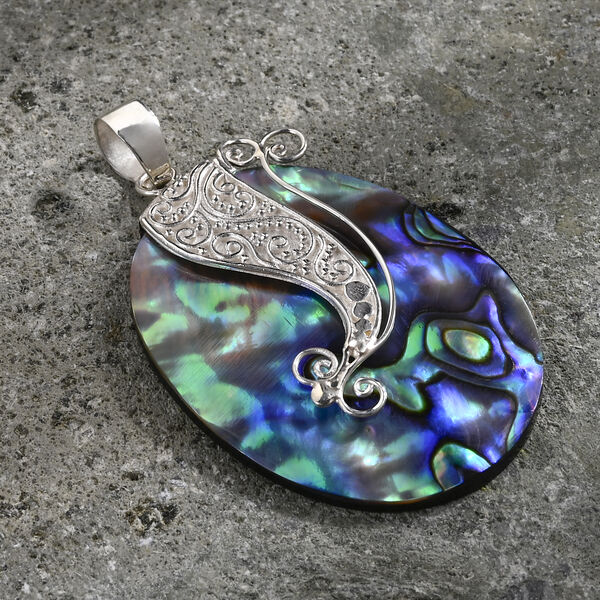 Abalone Muschel Anh&auml;nger 925 Silber ca. image number 2