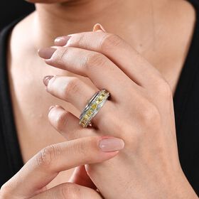 Gelber Zirkonia-Spinning-Ring - 7,47 ct.