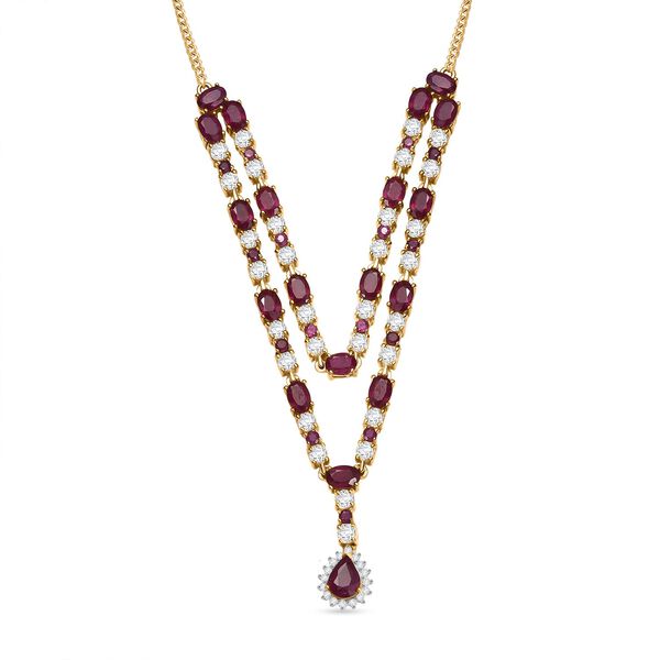 D'Joy Afrikanische Rubin 45cm Halskette - 24,30 ct.