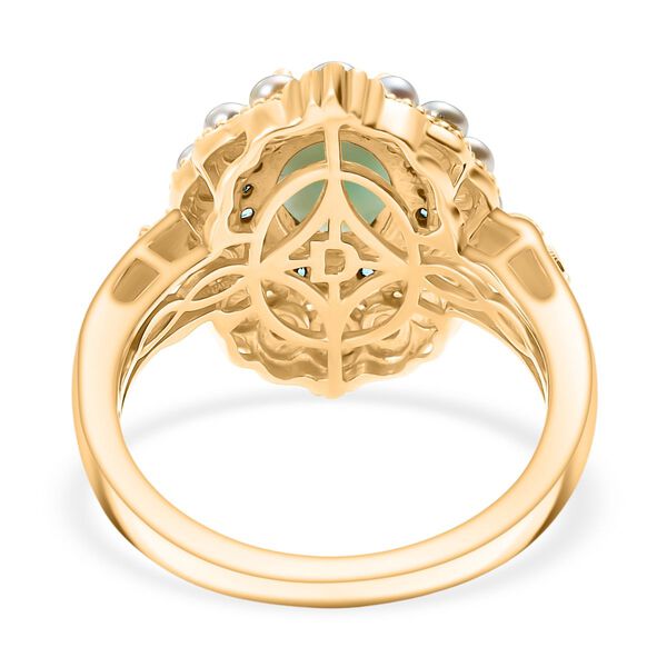 D'Joy Larimar, Süßwasser Perle und Neon Apatit Ring image number 6