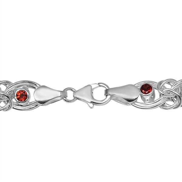 Mehrfarbige, Edelstein Königs-Halskette, 50 cm, 925 Silber (ca. 51,33g) ca. 5.53 ct image number 6