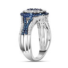Blauer und weißer Diamant-Ring - 1 ct. image number 3