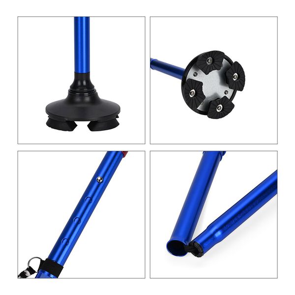 Klappbarer Smart-Walking-Stick mit drehbarem LED-Frontlicht, blau image number 7