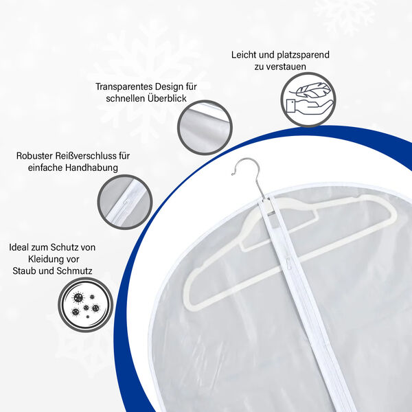 5er Set staubdichte Kleiders&auml;cke, 60x120cm image number 2