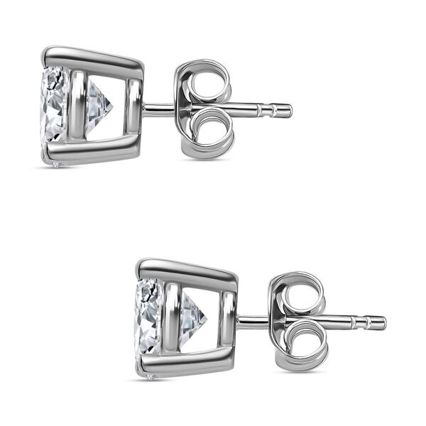 Moissanit Solit&auml;r Ohrstecker - 1,84 ct. image number 4