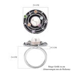 Japanische Akoya Perle und Orange Saphir Ring 925 Silber rhodiniert (Größe 16.00) ca. 0,21 ct image number 5