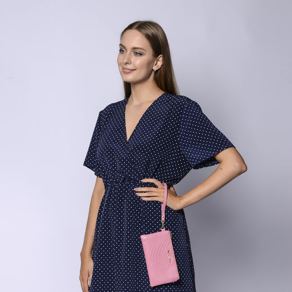 SENCILLEZ - 100% Leder Clutch, Babyrosa image number 3