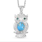 Blaues Türkis, Ozean Blauer Apatit Schmuckset ca. 2.87 ct