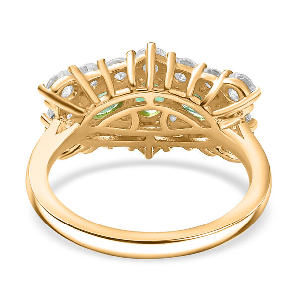 AAA Smaragd und Moissanit Ring - 2,32 ct. image number 4