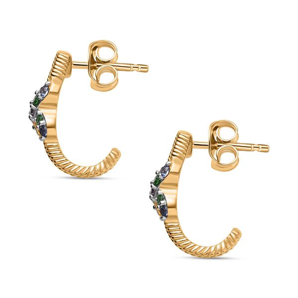 Lustro Stella Roter Zirkonia, Orange Zirkonia Ohrringe 925 Silber vergoldet image number 4