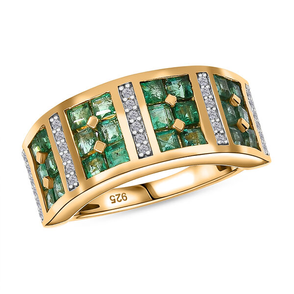 Kagem sambischer Smaragd und Zirkon-Ring - 1,52 ct. image number 6