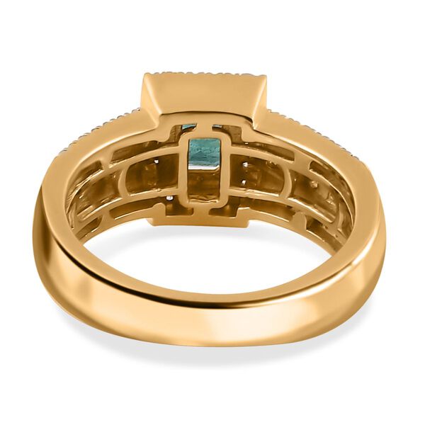 AAA Smaragd und Zirkon Ring- 1,07 ct. image number 6