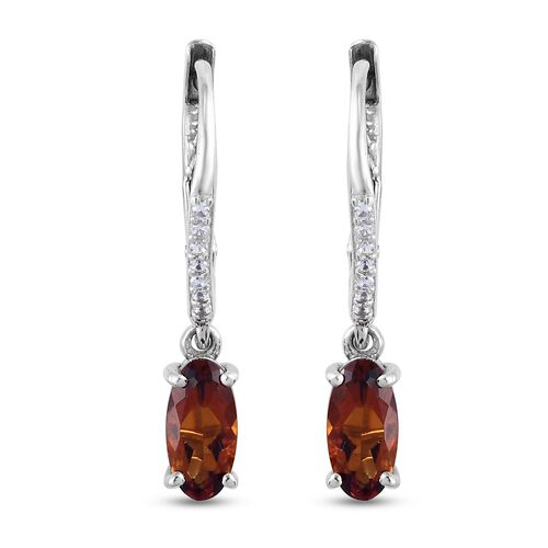 Madira Citrine und Zirkon Ohrringe 925 Silber platiniert ca. 1,15 ct image number 0