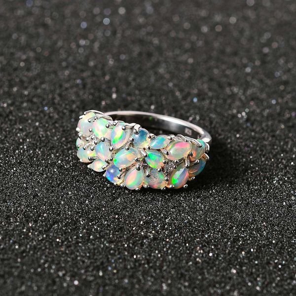 Nat&uuml;rlicher, &auml;thiopischer Welo Opal Ring 925 Silber rhodiniert (Gr&ouml;&szlig;e 21.00) ca. 2.41 ct image number 3