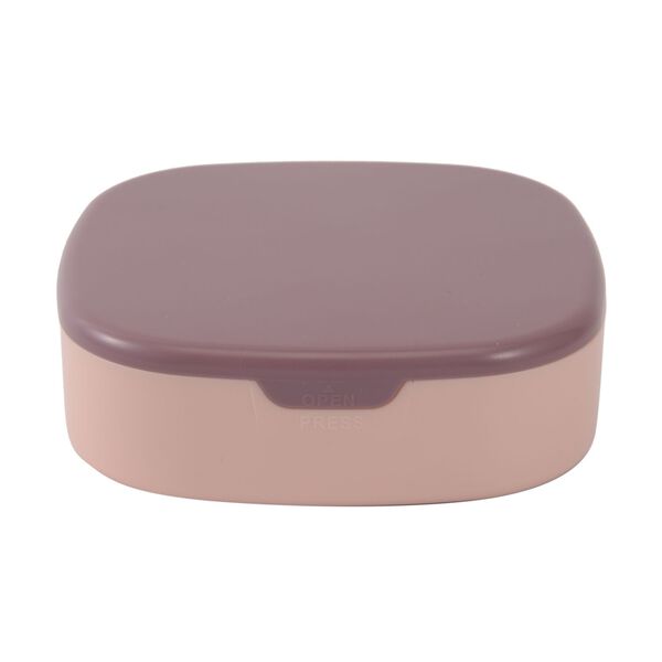 Reise Etui mit Spiegel, 10x10x3 cm, rosa image number 1