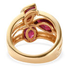 Afrikanischer Rubin Ring 925 Silber 585 Vergoldet image number 5