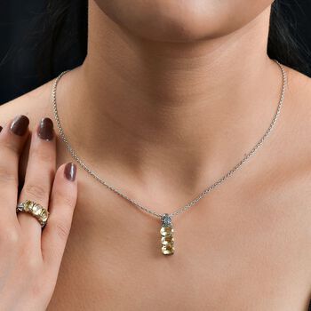 Citrin Schmuckset  Edelstahl ca. 4.25 ct