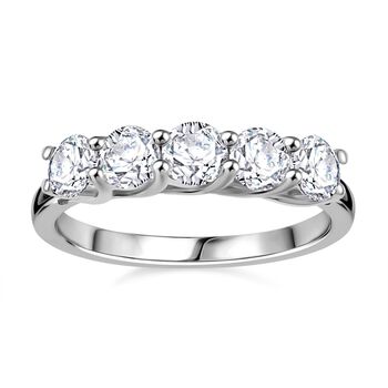 Moissanit Schmuckset, 925 Silber rhodiniert - 2,50 ct.