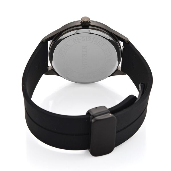 STRADA - Armbanduhr Schwarz Legierung, Zifferblatt Schwarz-Hydraulic, 3 ATM wasserdicht image number 6