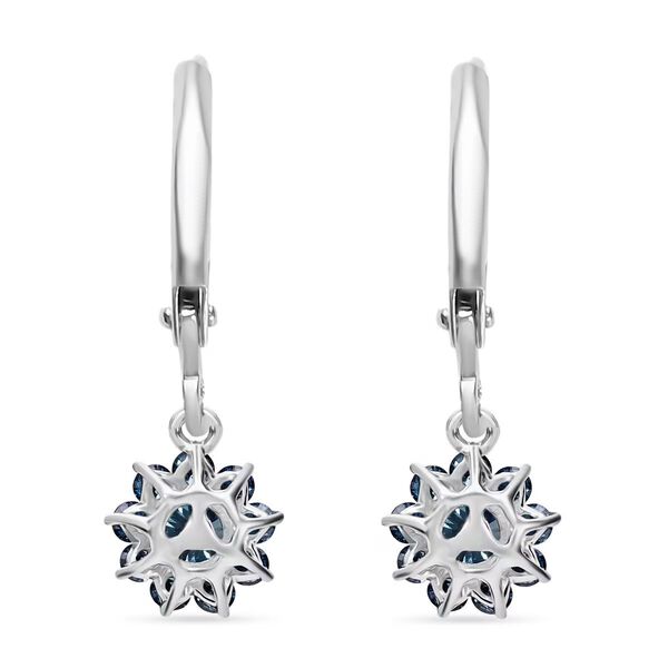 LUXURIANT SGL zertifizierte SI-GH Labor blaue Diamant Ohrringe - 1,13 ct. image number 4